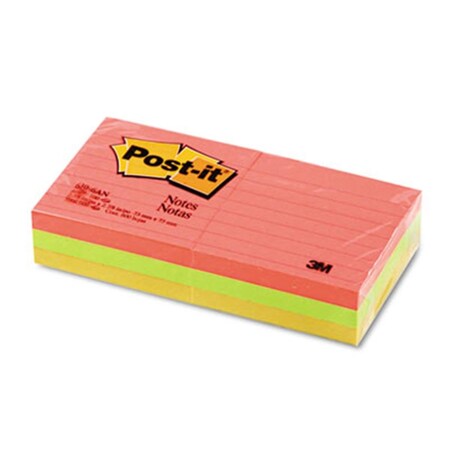 Post-It Sticky note Notes Neon Color Notes- 3 x 3- Neon Colors- 6 100-Sheet Pads/Pack 630-6AN